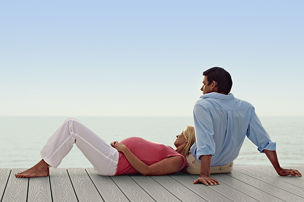 Endeck Woodland Series - image shows couple on dock