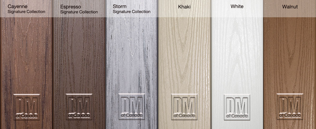 Veka Deck colour options available at Deck Masters of Canada